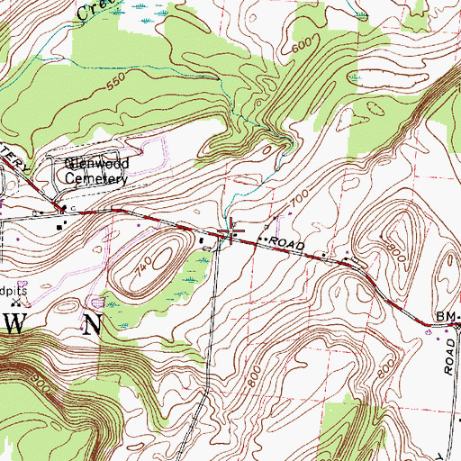 Topographic Map of School Number 3 (historical), NY