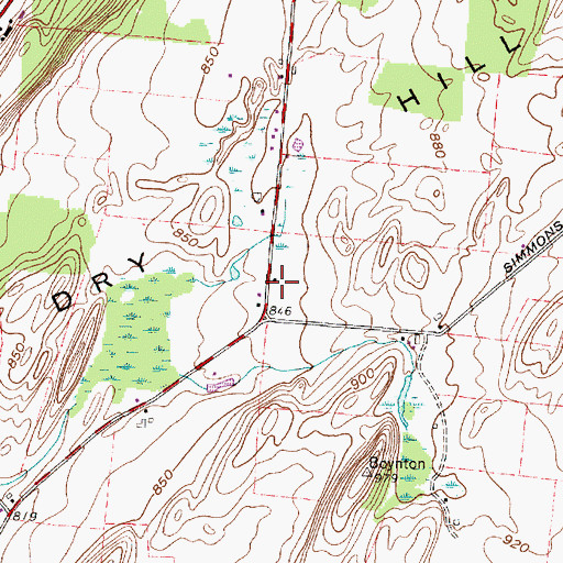 Topographic Map of School Number 4 (historical), NY