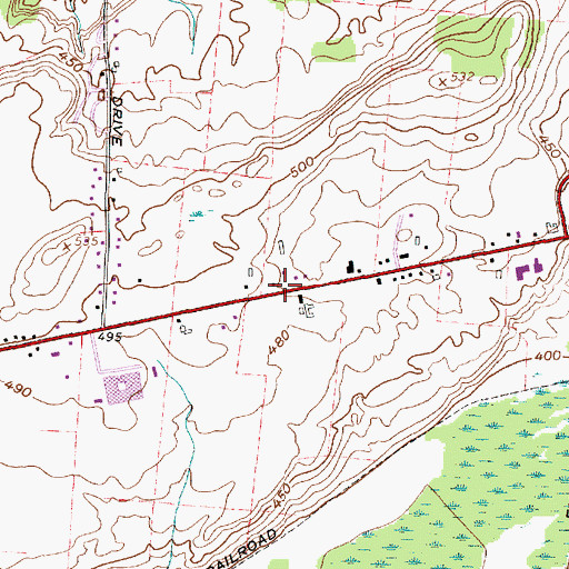 Topographic Map of School Number 5 (historical), NY