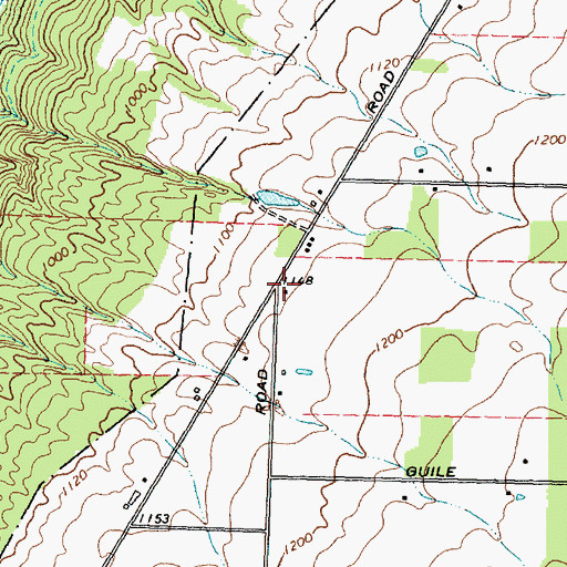 Topographic Map of River Road Forks, NY