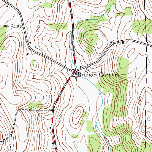 Topographic Map of School Number 3 (historical), NY