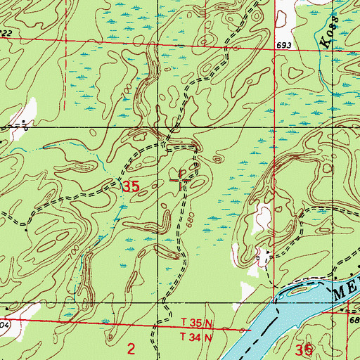 Topographic Map of Kells Station (historical), MI