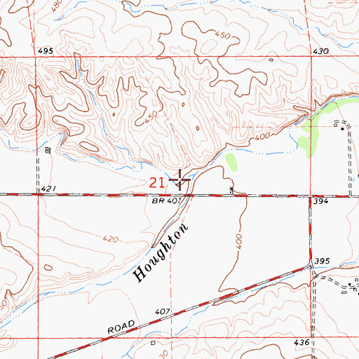Topographic Map of Squaw Hollow, CA