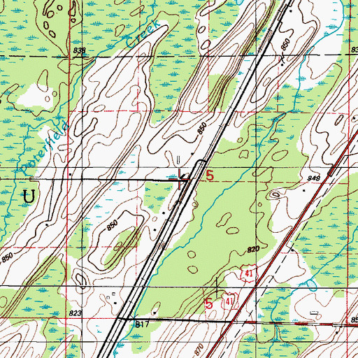 Topographic Map of English Post Office (historical), MI