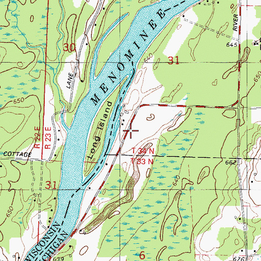 Topographic Map of River's Edge Adult Care Home, MI