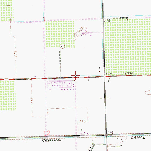 Topographic Map of Gibson Lateral, AZ