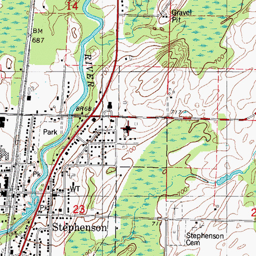 Topographic Map of Roubal Nursing Home, MI