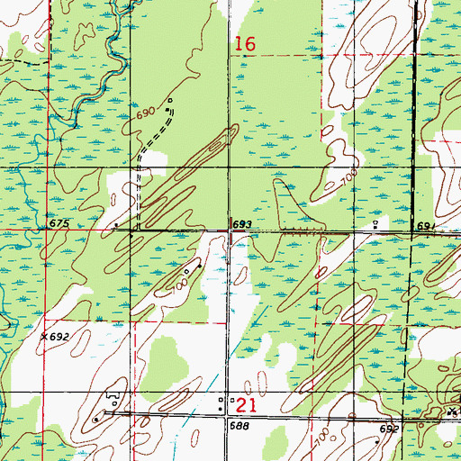 Topographic Map of Central Baptist Church, MI
