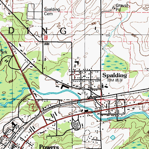 Topographic Map of Saint John Neumann Church, MI