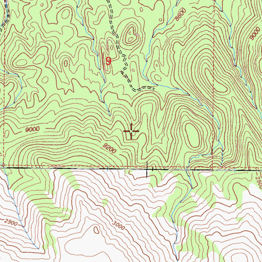 Topographic Map of Squaw Springs (historical), CA
