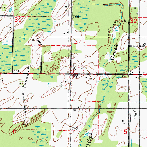 Topographic Map of Swedish Methodist Cemetery, MI