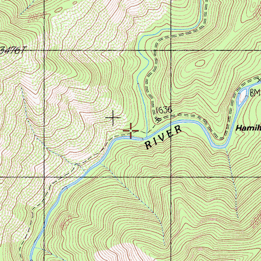 Topographic Map of Squaw Valley Creek, CA