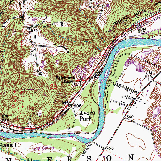 Topographic Map of Friarhurst (historical), OH