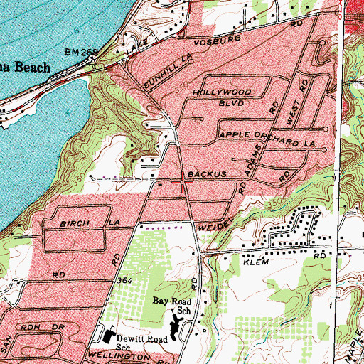 Topographic Map of School Number 4 (historical), NY