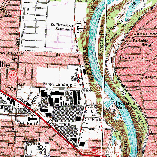 Topographic Map of Saint Anns Home, NY