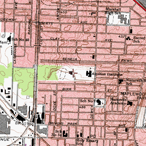 Topographic Map of Nazareth Convent, NY