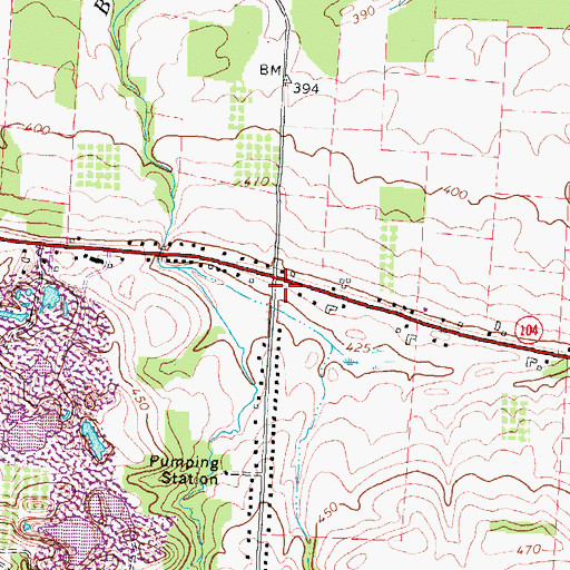 Topographic Map of Catfield, NY