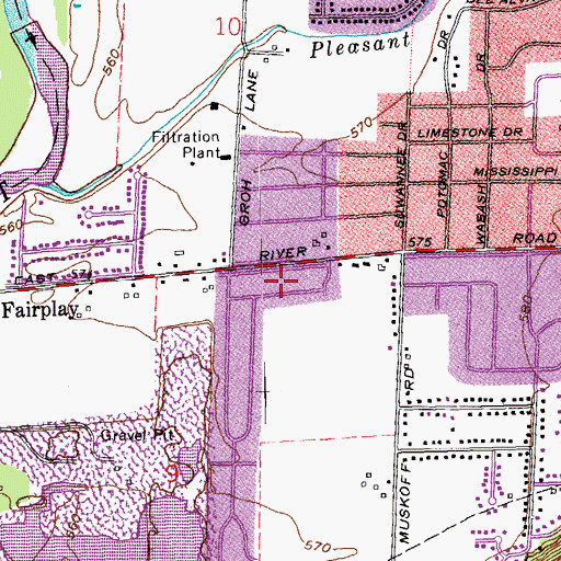 Topographic Map of Brandy Wine, OH