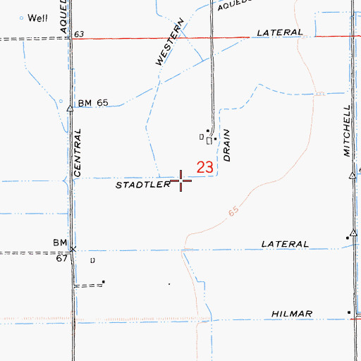 Topographic Map of Stadtler Drain, CA