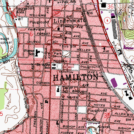 Topographic Map of Griesmer Addition, OH