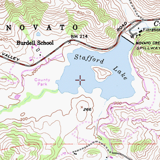 Topographic Map of Stafford Lake, CA