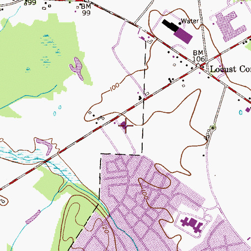 Topographic Map of Princeton Arms Shopping Center, NJ
