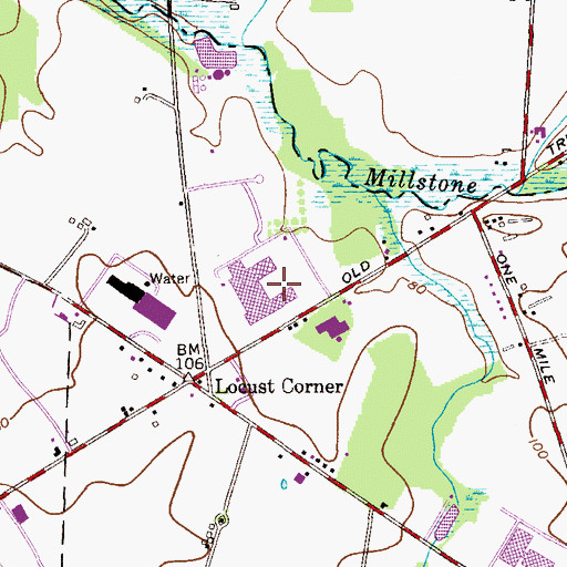 Topographic Map of Windsor Corporate Park, NJ