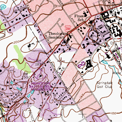 Topographic Map of Marquard Park, NJ