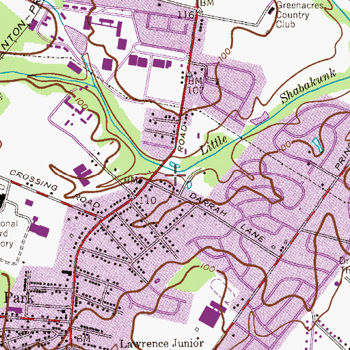 Topographic Map of Turtleback Park, NJ