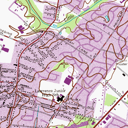 Topographic Map of Veterans Park, NJ