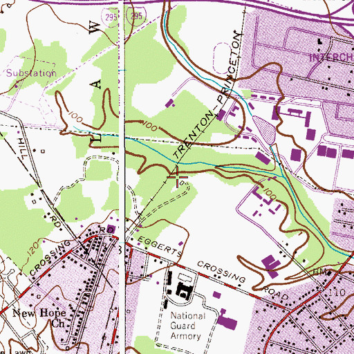 Topographic Map of Central Park, NJ