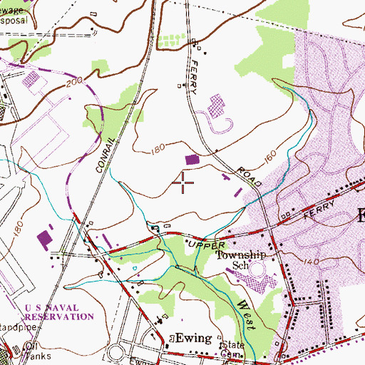Topographic Map of Graphics Drive Industrial Park, NJ
