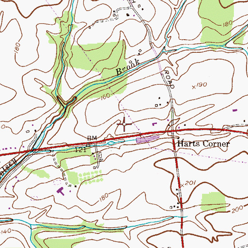 Topographic Map of Hopewell Township Municipal Building, NJ