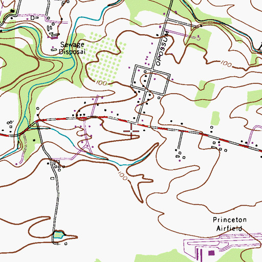 Topographic Map of Route 518 Business Park, NJ