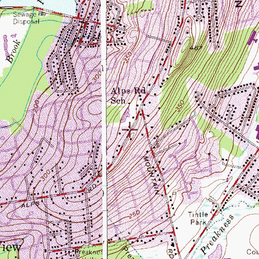 Topographic Map of Bethany United Methodist Church, NJ