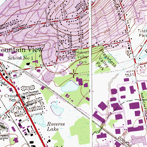 Topographic Map of Crossroads Bible Church, NJ