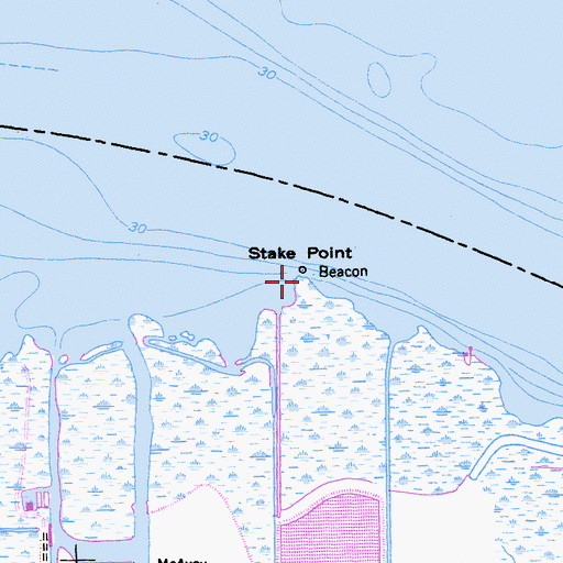 Topographic Map of Stake Point, CA
