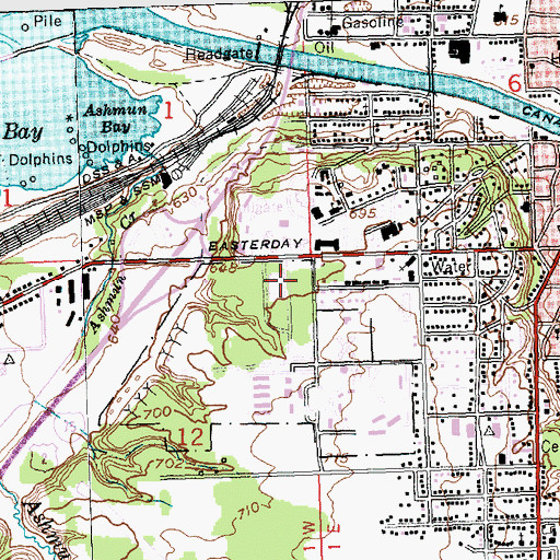 Topographic Map of James Norris Physical Education Center, MI