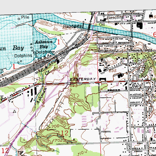 Topographic Map of Central Heating Plant, MI