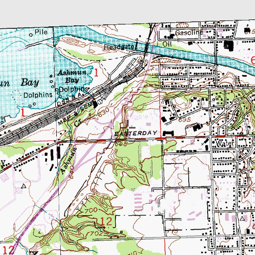 Topographic Map of Moloney Hall, MI
