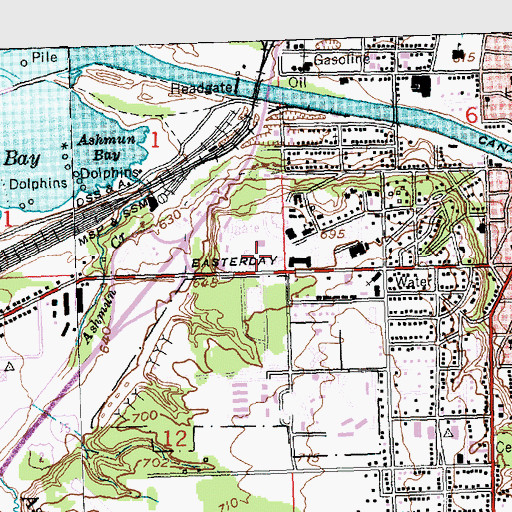 Topographic Map of The Village, MI