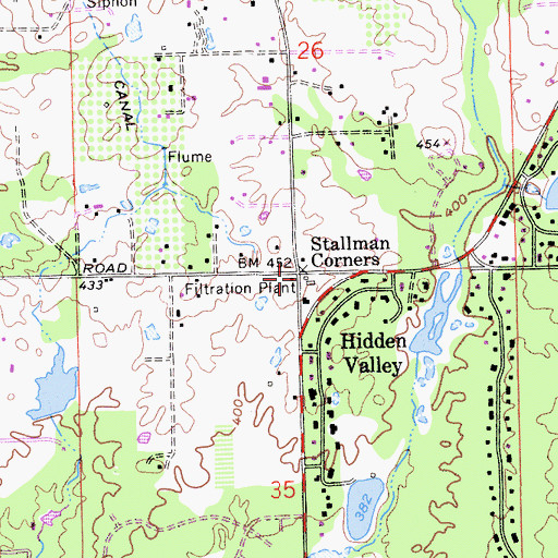 Topographic Map of Stallman Corners, CA