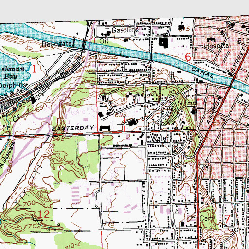Topographic Map of Crawford Hall of Science, MI