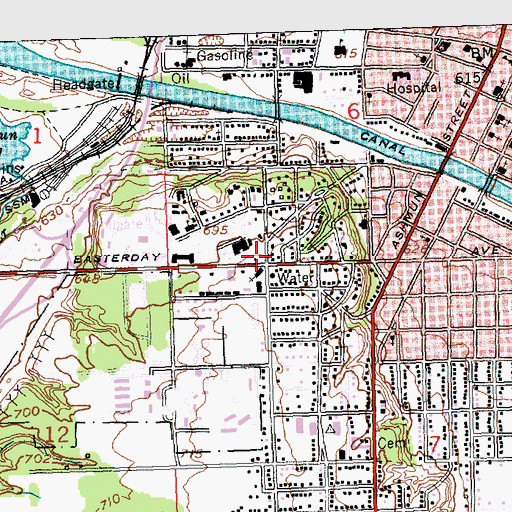 Topographic Map of Easterday House, MI