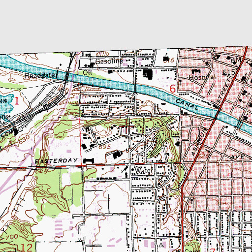Topographic Map of Hillside House, MI