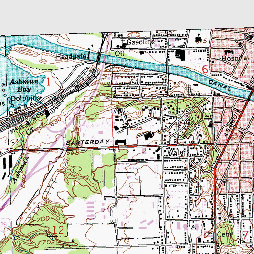 Topographic Map of Administration Building, MI