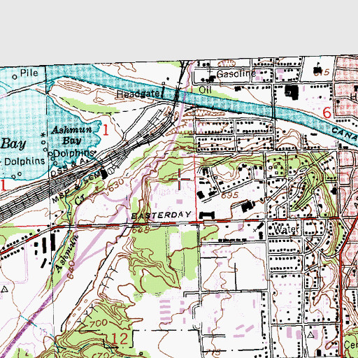 Topographic Map of Arts Center, MI
