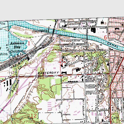 Topographic Map of Vocational-Technical Center, MI