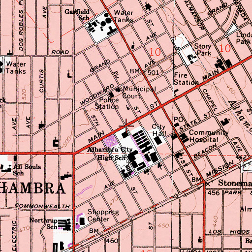 Topographic Map of Arte Flamenco Dance Theatre, CA