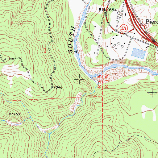 Topographic Map of Standley Creek, CA